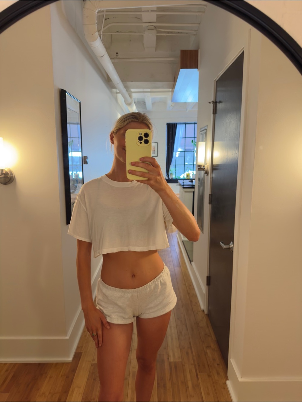Lululemon White All Yours Cropped Tee - SIZE 8